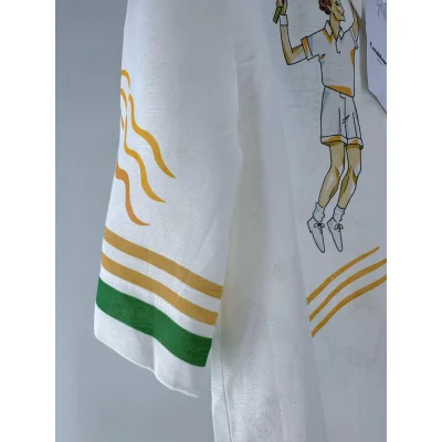 Рубашка Casablanca Tennis Man And Woman With Rocket "White" фото № 5