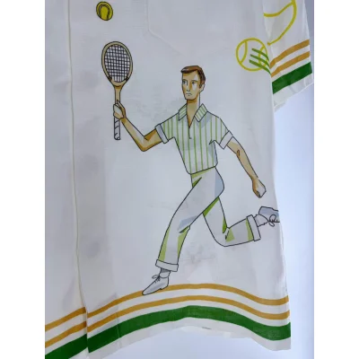 Рубашка Casablanca Tennis Man And Woman With Rocket "White" фото № 4