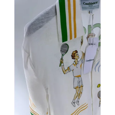 Рубашка Casablanca Tennis Man And Woman With Rocket "White" фото № 3