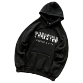 Худи Trapstar Embroidered Front Logo On Multicolor Background With Small Mirror Inscription "Black"