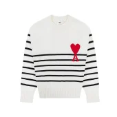 Свитер Amiri With Red Logo Striped "White"