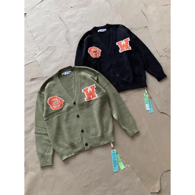 Кардиган Off White Knitted "Brown/Gray" фото № 5