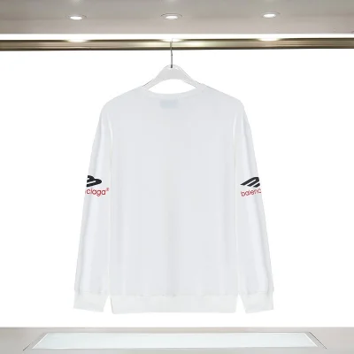Свитшот Balenciaga Logo On The Chest And Sleeves "White" фото № 2