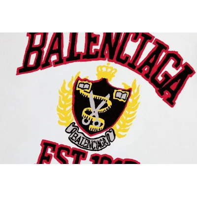Свитшот Balenciaga With The Designer Coat Of Arms "White" фото № 6