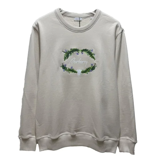 Свитшот Burberry Frontside Green Laurel White Logo Burberry "White"