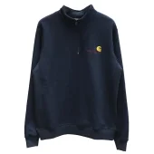Свитшот Carhartt With A Small Logo - On The Zipper "Blue"