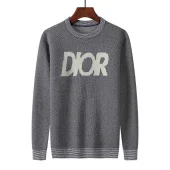 Свитшот Christian Dior Frontside Light Rhinestones Logo "Gray"