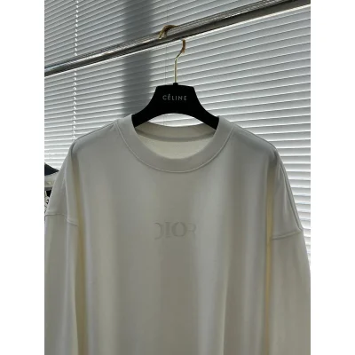 Лонгслив Christian Dior Central Frontside Logo Dior "White" фото № 3 Лонгслив Christian Dior Central Frontside Logo Dior "White" фото № 3
