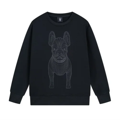Свитшот Life Work With Dog Print "Black"