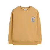 Свитшот MLB With Rectangle On The Back "Brown/Yellow"