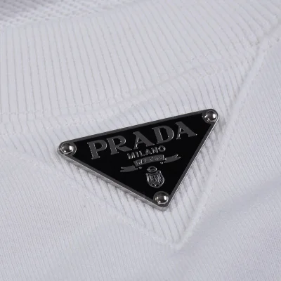 Свитшот Prada With Brand Emblem In The Center "White" фото № 6