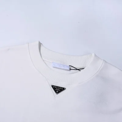 Свитшот Prada With Brand Emblem In The Center "White" фото № 7