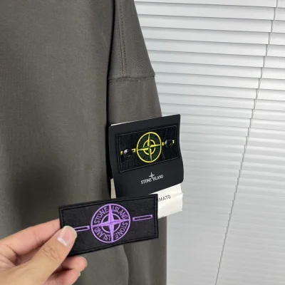 Свитшот Stone Island With Patch With Large Text - ZIP "Gray" фото № 5