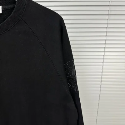 Свитшот Stone Island With Brand Logo On The Sleeve - Monochrome "Black" фото № 5