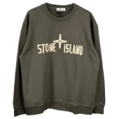 Свитшот Stone Island With Text Logo And Emblem — Single Color "Gray"
