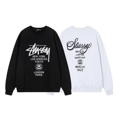 Свитшот Stussy Inscriptions Of City Names "Black" фото № 2