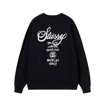 Свитшот Stussy Inscriptions Of City Names "Black" фото № 8