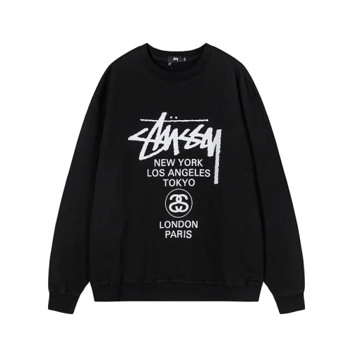 Свитшот Stussy Inscriptions Of City Names "Black"