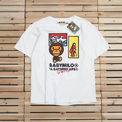 Футболка A Bathing Ape With Pictures "White" фото № 2