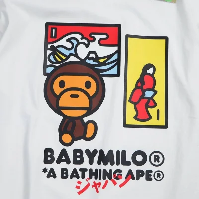 Футболка A Bathing Ape With Pictures "White" фото № 6
