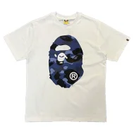 Футболка A Bathing Ape With Print On Both Sides "White/Blue"
