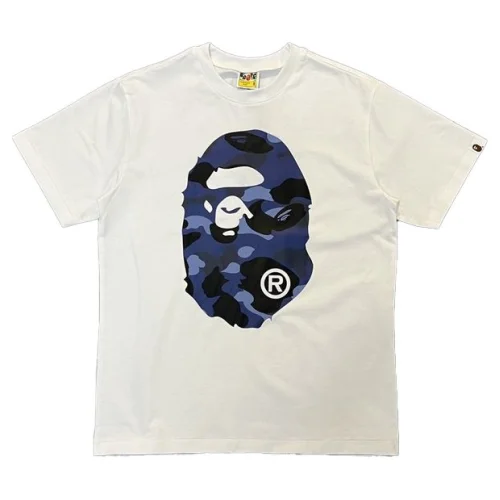 Футболка A Bathing Ape With Print On Both Sides "White/Blue"