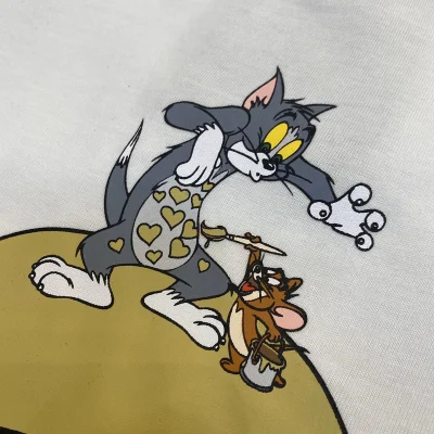 Футболка A Bathing Ape X Tom And Jerry "White" фото № 6