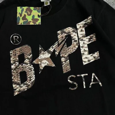 Футболка A Bathing Ape Snake Skin "Black" фото № 4