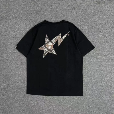 Футболка A Bathing Ape Snake Skin "Black" фото № 5