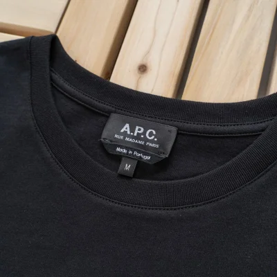 Футболка A.P.C Inverted Letter "Black" фото № 5