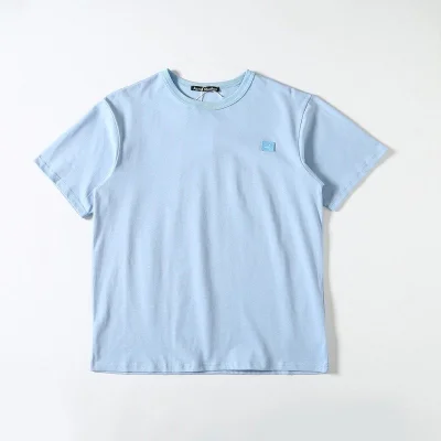 Футболка Acne Studios Cotton With An Emblem "Blue" фото № 2