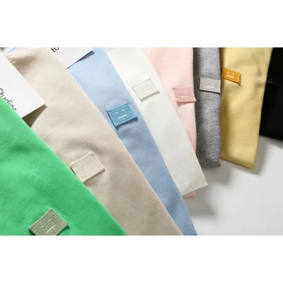 Футболка Acne Studios Cotton With An Emblem "Blue" фото № 3