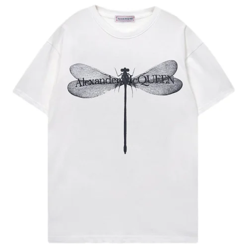 Футболка Alexander Mcqueen Dragonfly Print "White"