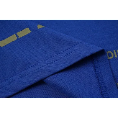 Футболка Alexander McQueen Plain With Brand Name Under Line "Blue" фото № 4