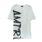 Футболка Amiri Large Brand Inscription On The Side "White"