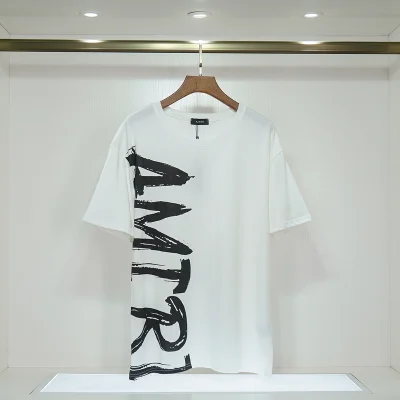 Футболка Amiri Large Brand Inscription On The Side "White" фото № 3