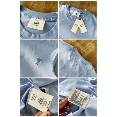 Футболка Amiri Classic Brand Design "Blue" фото № 3