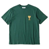 Футболка Amiri Yellow Heart Logo "Green"