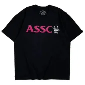 Футболка Anti Social Social Club X Stussy With An Abbreviation Logo "Black"