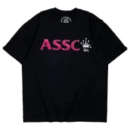 Футболка Anti Social Social Club X Stussy With An Abbreviation Logo "Black"