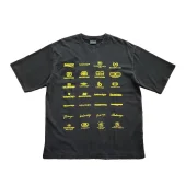 Футболка Balenciaga With Yellow Logos "Black"