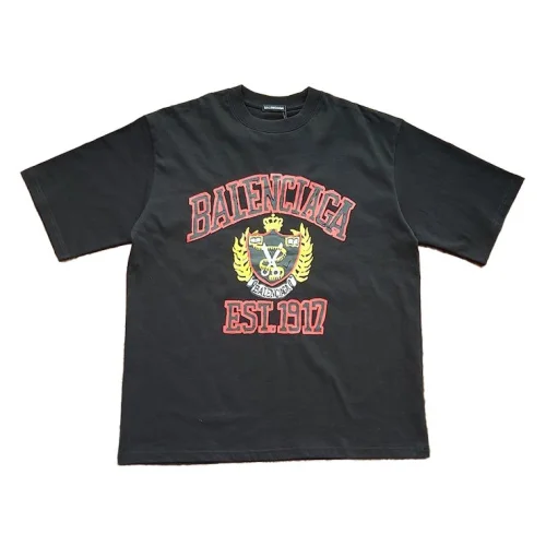 Футболка Balenciaga With The Coat Of Arms Of Designers "Black"