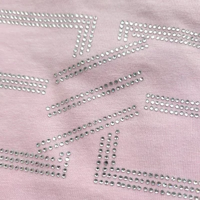 Футболка Balenciaga Rhinestone Letter Logo "Pink" фото № 3
