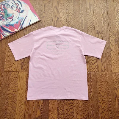 Футболка Balenciaga Rhinestone Letter Logo "Pink" фото № 5