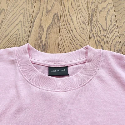 Футболка Balenciaga Rhinestone Letter Logo "Pink" фото № 7