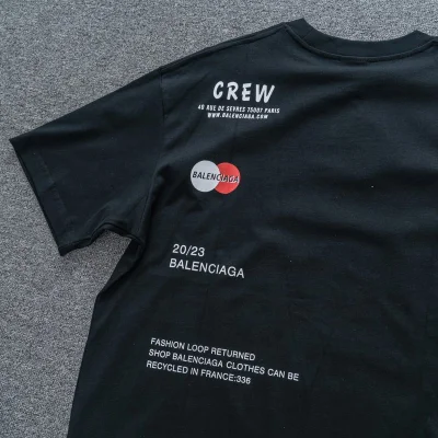 Футболка Balenciaga Crew "Black" фото № 7