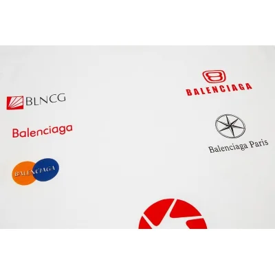 Футболка Balenciaga With Brand Logo Print "White" фото № 7
