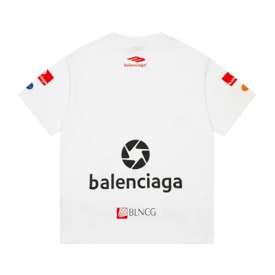 Футболка Balenciaga With Brand Logo Print "White" фото № 8