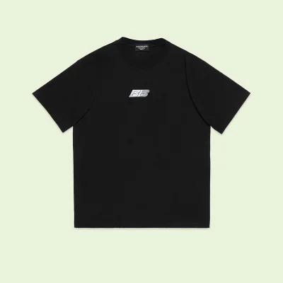 Футболка Balenciaga With Logo BB "Black" фото № 7