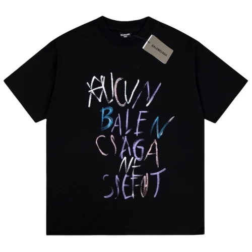 Футболка Balenciaga Color Lettering "Black"